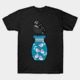 Quail sitting on a vase T-Shirt